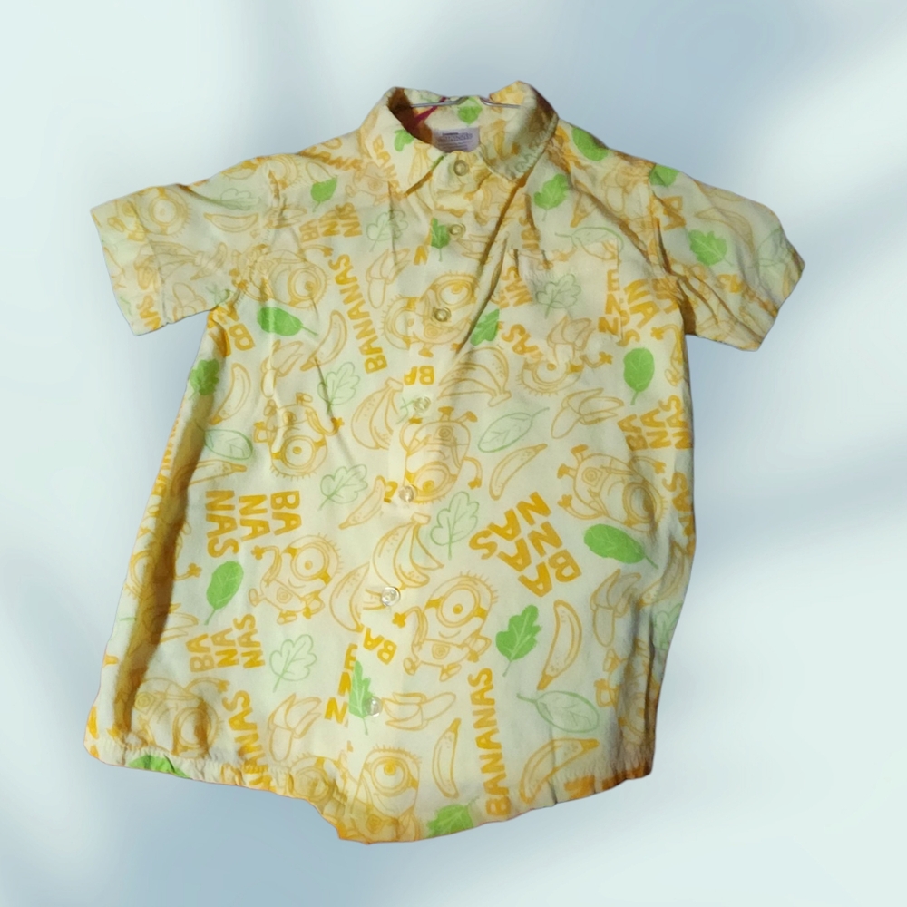 Illumination Minions Button Up Shirt Size XS